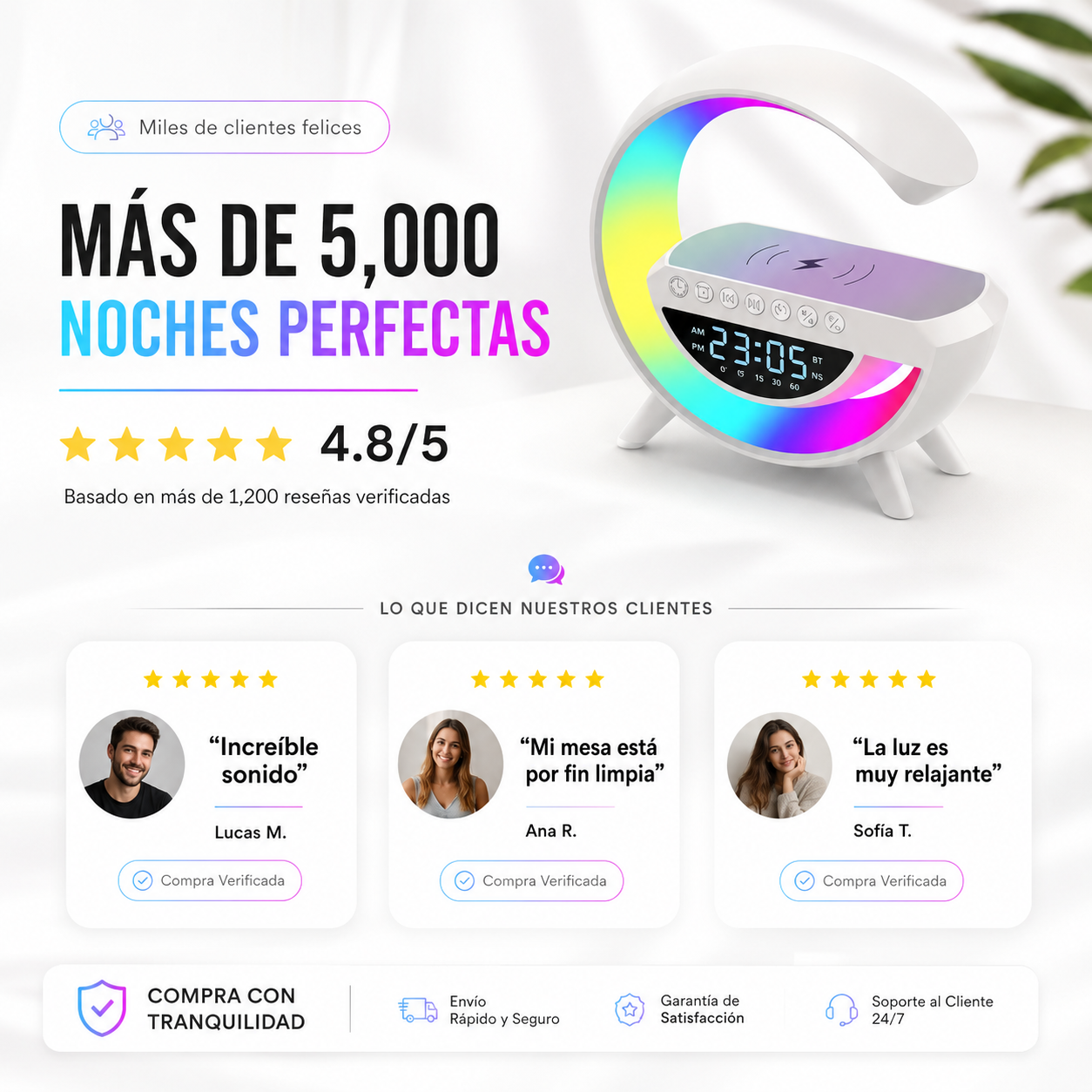 G-ATMOS PRO CARGADOR INHALAMBRICO | Más ambiente. Más descanso. Más estilo.